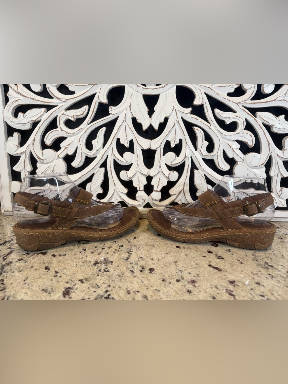 Born Women’s Brown Leather Comfort Sandals Size 8 - Picture 7 of 12
